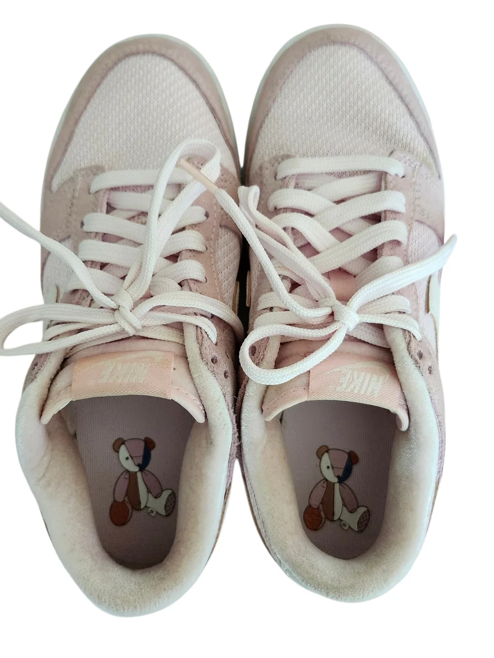 Nike Women's Suede Pink Teddy Bear Edition Low Dunks Size 7.5